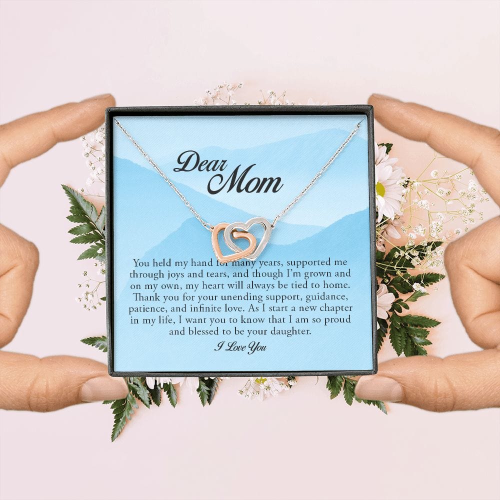 Dear Mom, Interlocking Hearts Necklace