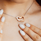 To My Granddaughter, Interlocking Hearts Necklace
