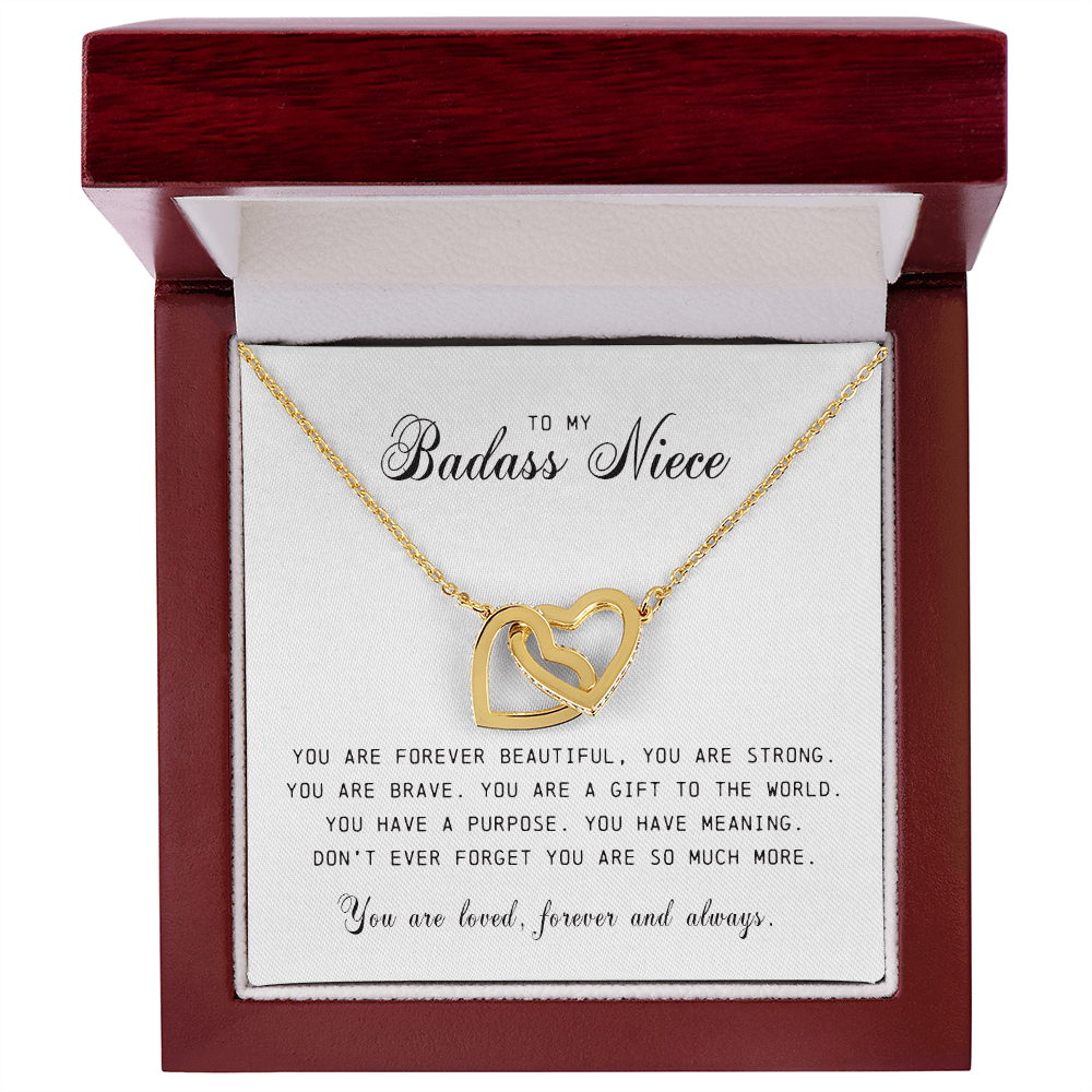 To My Niece, Interlocking Hearts Necklace