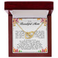 To my Beautiful Mom, Interlocking Hearts Necklace