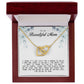 To my Beautiful Mom, Interlocking Hearts Necklace