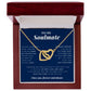Interlocking Hearts Necklace, To My Soulmate 18K Yellow Gold Finish