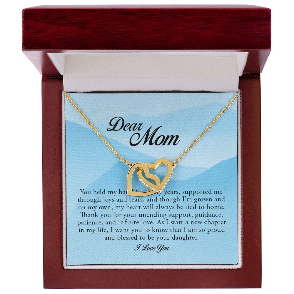 Dear Mom, Interlocking Hearts Necklace
