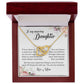 To My Amazing Daughter, Interlocking Hearts Necklace