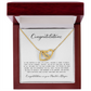 Master's Degree Gift for Her, Interlocking Hearts Necklace