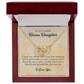 To My Beautiful Bonus Daughter, Interlocking Hearts Necklace