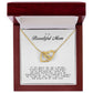 To my Beautiful Mom, Interlocking Hearts Necklace