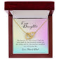 To My Daughter, Interlocking Hearts Necklace