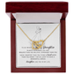To My Bonus Daughter, Interlocking Hearts Necklace