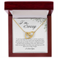 Sorry Gift for Her, Interlocking Hearts Necklace