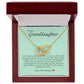 To My Granddaughter, Interlocking Hearts Necklace