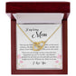 To My Loving Mom, Interlocking Hearts Necklace