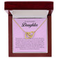 To My Beautiful Daughter, Interlocking Hearts Necklace
