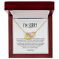 Apology Gift for Her, Interlocking Hearts Necklace