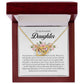 To My Beautiful Daughter Interlocking Hearts Necklace