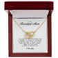 To my Beautiful Mom, Interlocking Hearts Necklace