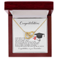 Graduation Gift for Her, Interlocking Hearts Necklace