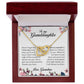 To My Granddaughter "Never Forget That I Love You" Interlocking Hearts Necklace