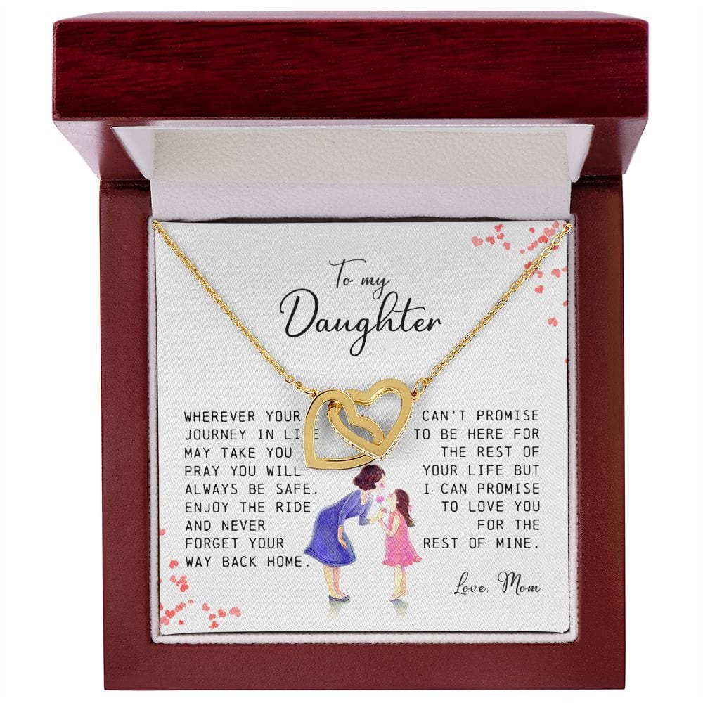 To My Daughter, Interlocking Hearts Necklace