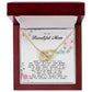 To my Beautiful Mom, Interlocking Hearts Necklace