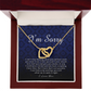 Interlocking Heart Necklace, I'm Sorry Card, Apology Gift For Her, Forgiveness Gift, I'm Sorry Gift For Wife / Girlfriend, Gift To Say Sorry
