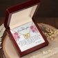 To My Granddaughter, Interlocking Hearts Necklace