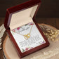 To My Granddaughter, Interlocking Hearts Necklace