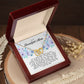 To my Beautiful Mom, Interlocking Hearts Necklace