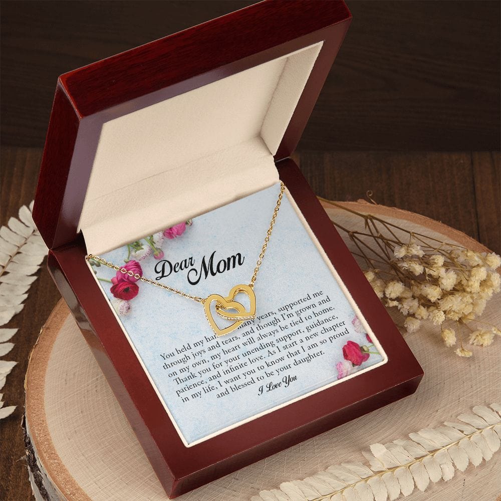 Dear Mom, Interlocking Hearts Necklace