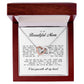 To my Beautiful Mom, Interlocking Hearts Necklace