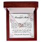 To My Beautiful Mom, Interlocking Hearts Necklace
