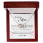To My Loving Mom, Interlocking Hearts Necklace