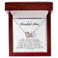 To my Beautiful Mom, Interlocking Hearts Necklace