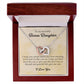 To My Beautiful Bonus Daughter, Interlocking Hearts Necklace