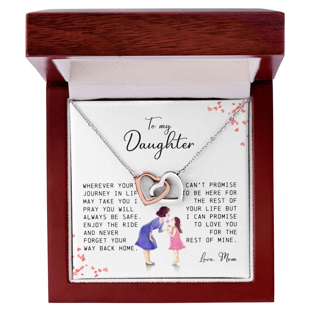 To My Daughter, Interlocking Hearts Necklace