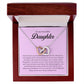 To My Beautiful Daughter, Interlocking Hearts Necklace