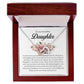 To My Beautiful Daughter Interlocking Hearts Necklace