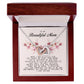 To my Beautiful Mom, Interlocking Hearts Necklace
