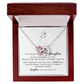 To My Bonus Daughter, Interlocking Hearts Necklace