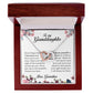 To My Granddaughter "Never Forget That I Love You" Interlocking Hearts Necklace