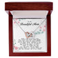 To my Beautiful Mom, Interlocking Hearts Necklace
