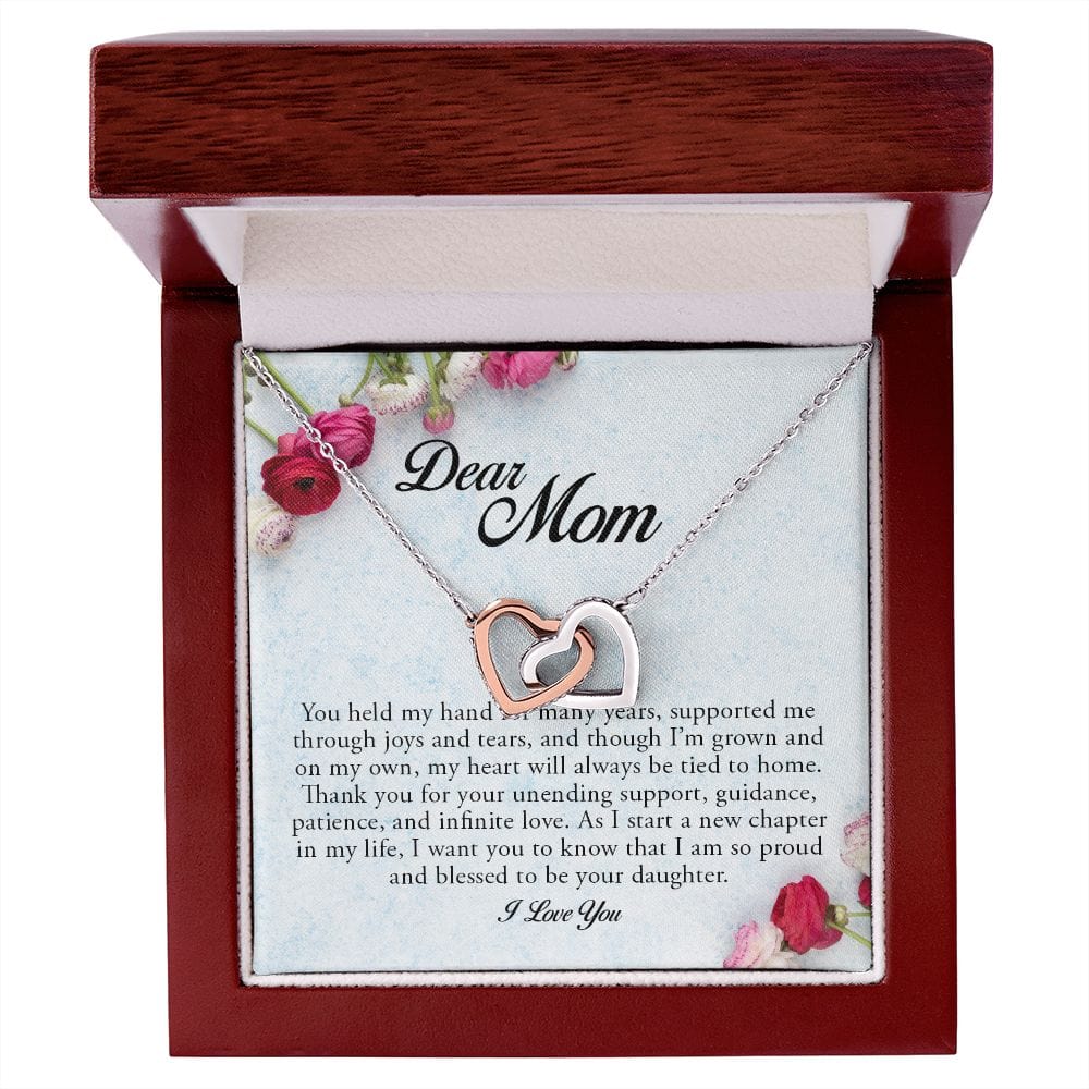 Dear Mom, Interlocking Hearts Necklace