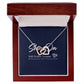Interlocking Hearts Necklace, 18K Yellow Gold Finish