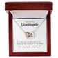 To My Beautiful Granddaughter, Interlocking Hearts Necklace