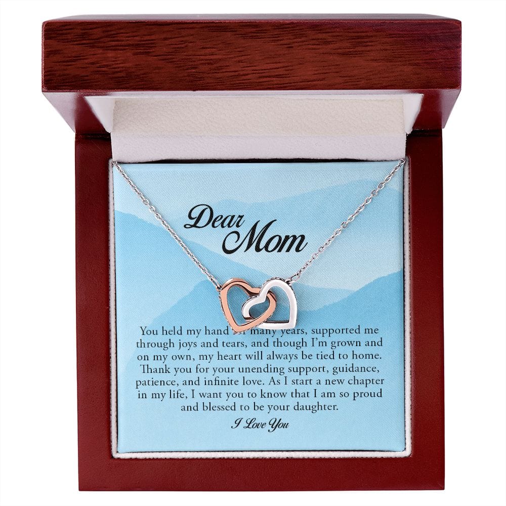 Dear Mom, Interlocking Hearts Necklace