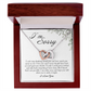 Sorry Gift for Her, Interlocking Hearts Necklace