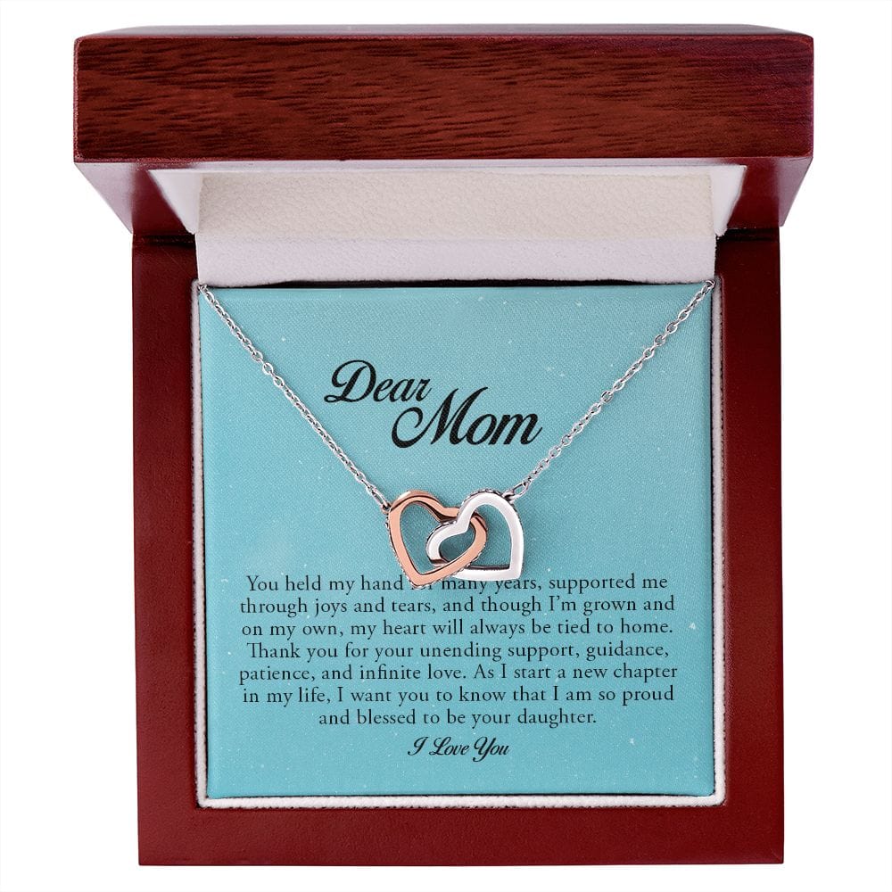 Dear Mom, Interlocking Hearts Necklace