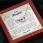 To My Daughter, Interlocking Heart Necklace