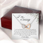Sorry Gift for Her, Interlocking Hearts Necklace