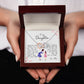 To My Daughter, Interlocking Hearts Necklace